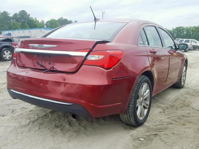 1C3CCBBB2DN577754 - 2013 CHRYSLER 200 TOURIN RED photo 4