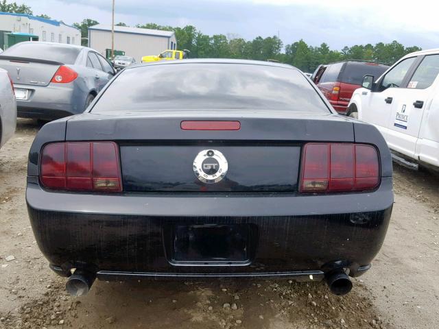 1ZVFT82H765256485 - 2006 FORD MUSTANG GT BLACK photo 9