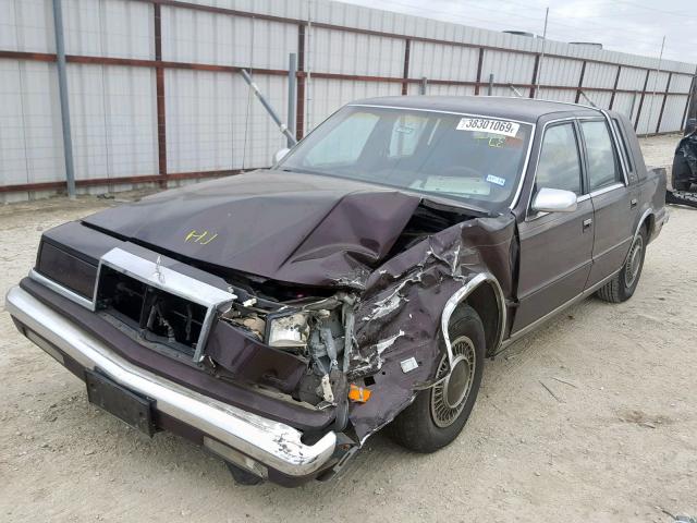 1C3XY66R6MD132473 - 1991 CHRYSLER NEW YORKER 栗色 照片 2