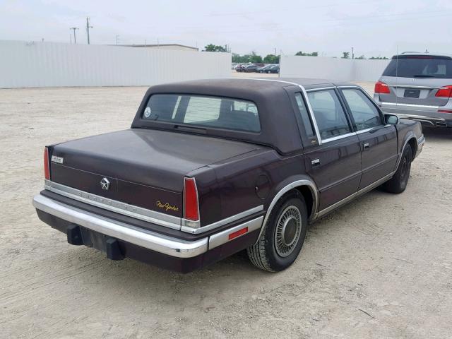 1C3XY66R6MD132473 - 1991 CHRYSLER NEW YORKER MAROON photo 4