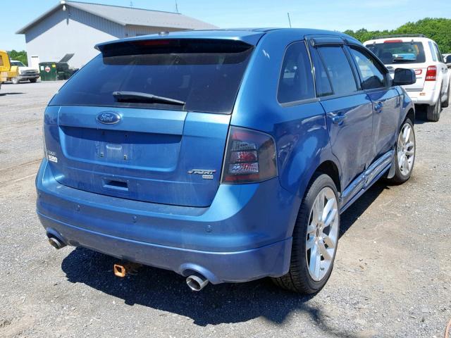 2FMDK40C89BA96237 - 2009 FORD EDGE SPORT BLUE photo 4