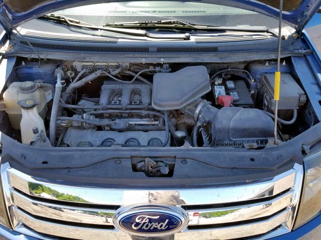 2FMDK40C89BA96237 - 2009 FORD EDGE SPORT BLUE photo 7