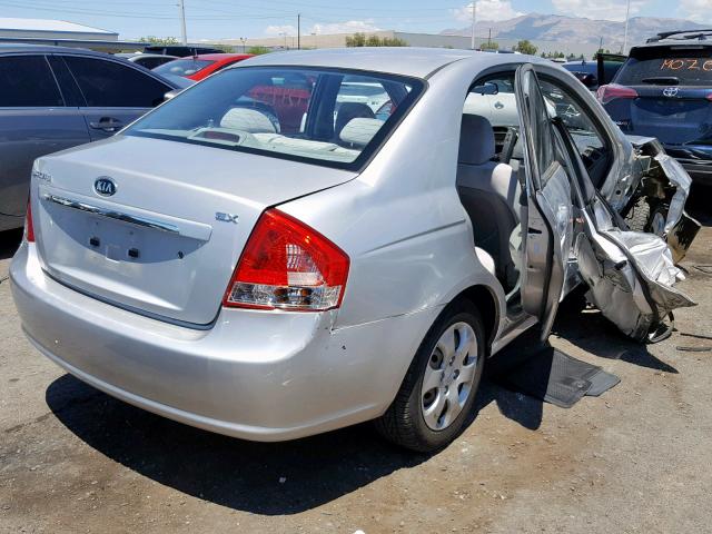 KNAFE222195638695 - 2009 KIA SPECTRA EX SILVER photo 4