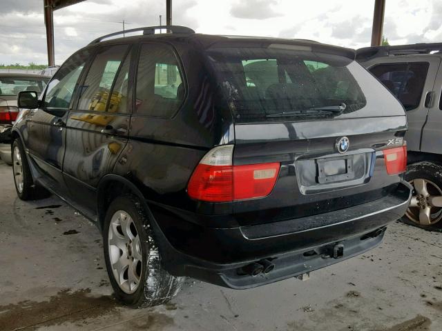 5UXFB33553LH49376 - 2003 BMW X5 4.4I BLACK photo 3