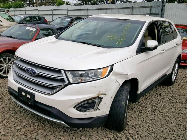 2FMPK3J95GBB41500 - 2016 FORD EDGE SEL WHITE photo 2