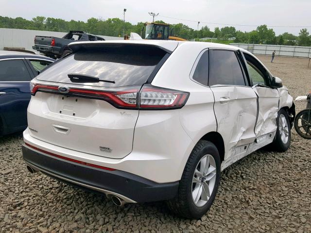 2FMPK3J95GBB41500 - 2016 FORD EDGE SEL WHITE photo 4