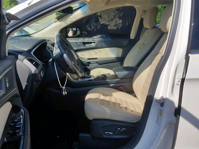 2FMPK3J95GBB41500 - 2016 FORD EDGE SEL WHITE photo 5