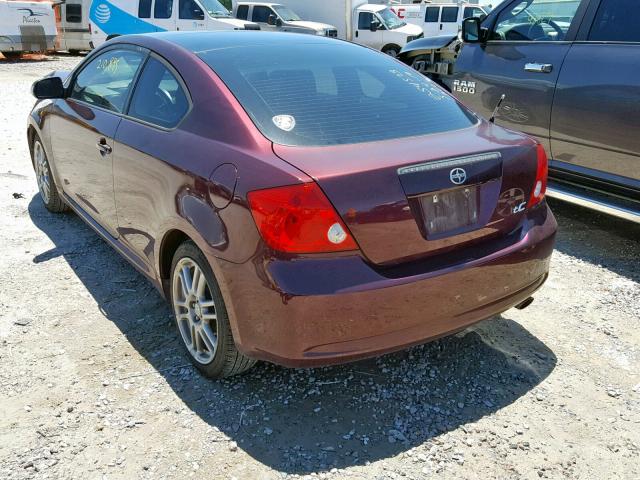 JTKDE177X70209986 - 2007 TOYOTA SCION TC ბურგუნდია ფოტო 3