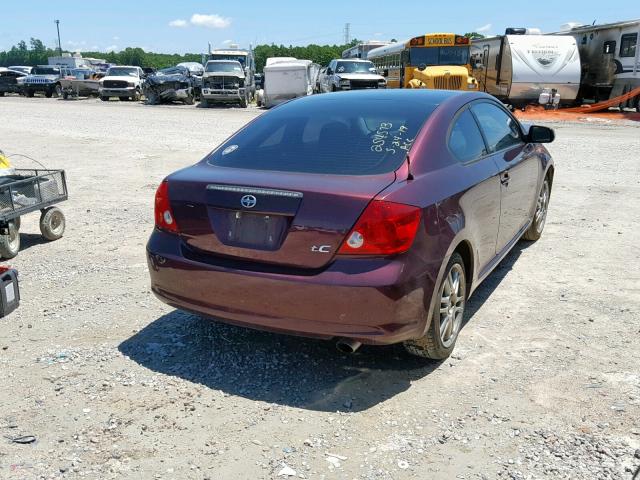 JTKDE177X70209986 - 2007 TOYOTA SCION TC ბურგუნდია ფოტო 4