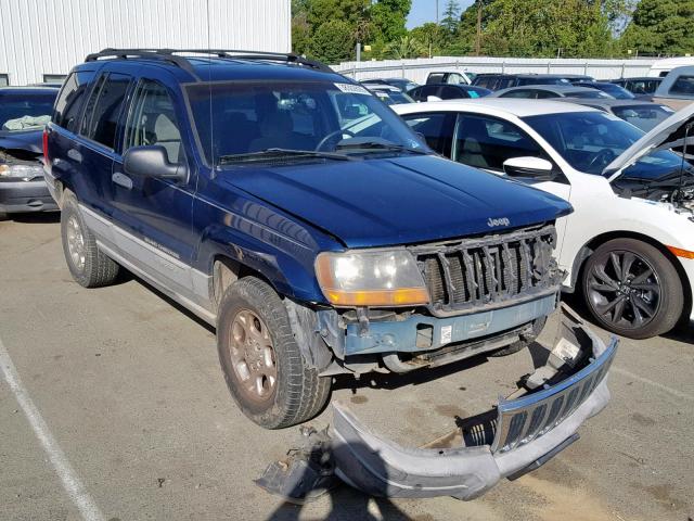 1J4GW48S8YC152686 - 2000 JEEP GRAND CHER BLUE photo 1