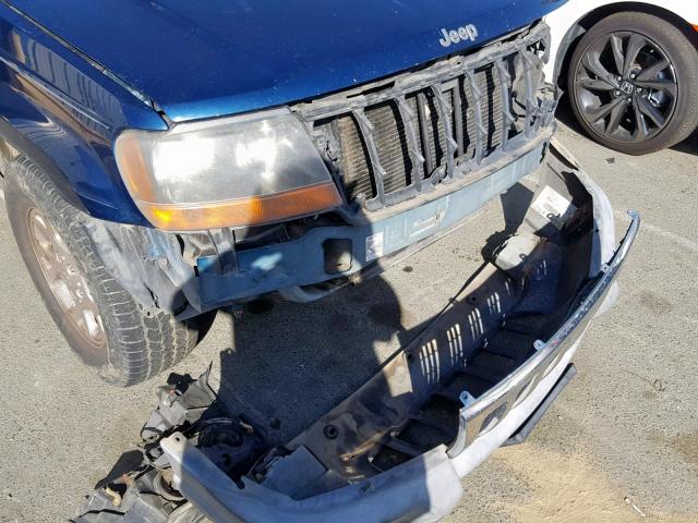 1J4GW48S8YC152686 - 2000 JEEP GRAND CHER BLUE photo 9