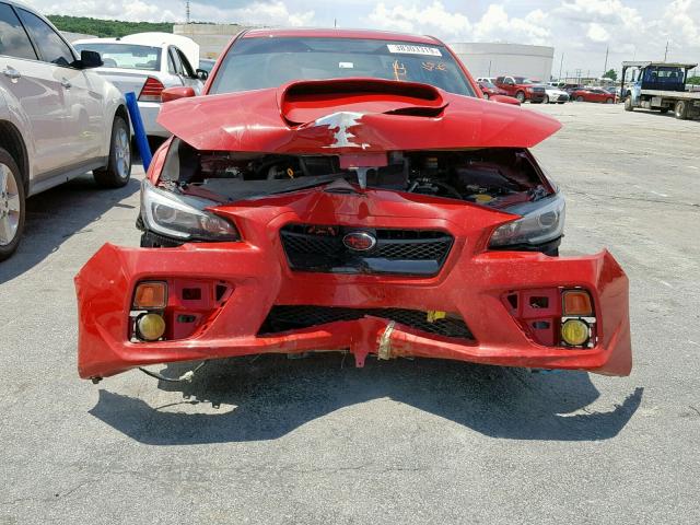 JF1VA1G61F8822504 - 2015 SUBARU WRX LIMITE RED photo 9