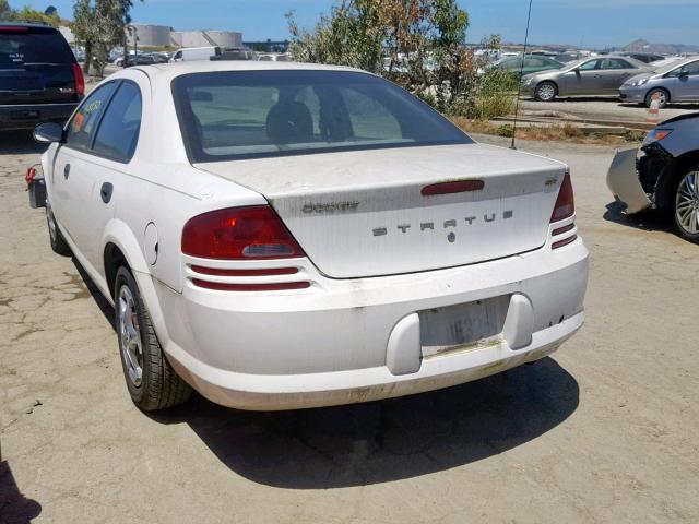 1B3EL36X74N193437 - 2004 DODGE STRATUS SE WHITE photo 3