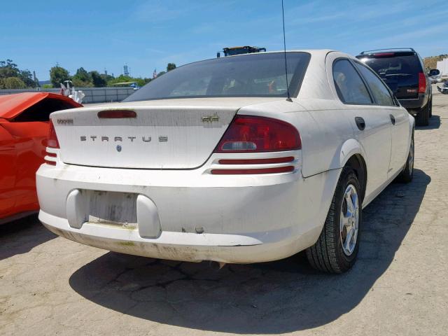 1B3EL36X74N193437 - 2004 DODGE STRATUS SE WHITE photo 4