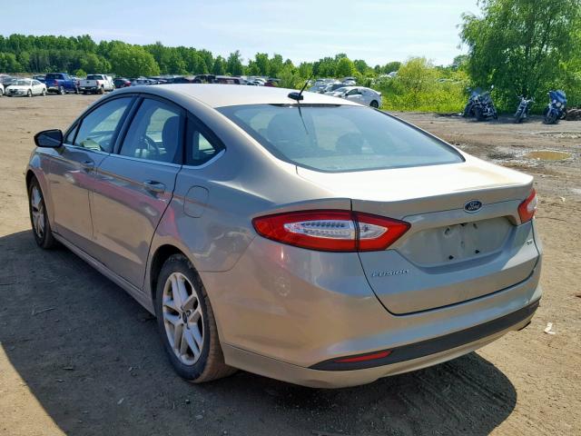 3FA6P0H70FR179243 - 2015 FORD FUSION SE TAN photo 3