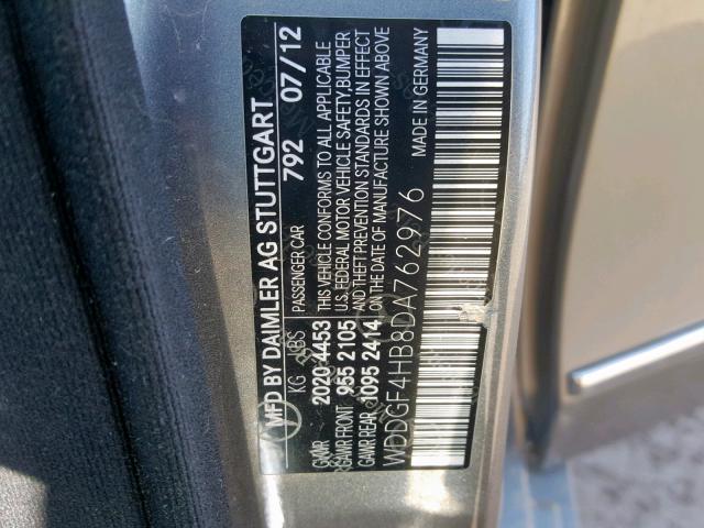 WDDGF4HB8DA762976 - 2013 MERCEDES-BENZ C 250 SILVER photo 10