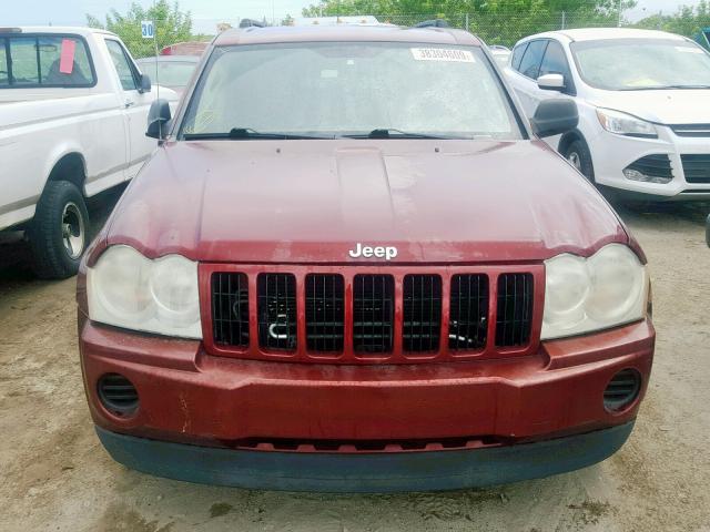 1J4GS48K96C368748 - 2006 JEEP GRAND CHER MAROON photo 9