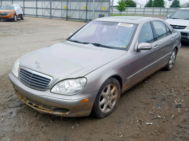 WDBNG84J53A361319 - 2003 MERCEDES-BENZ S 500 4MAT BEIGE photo 2