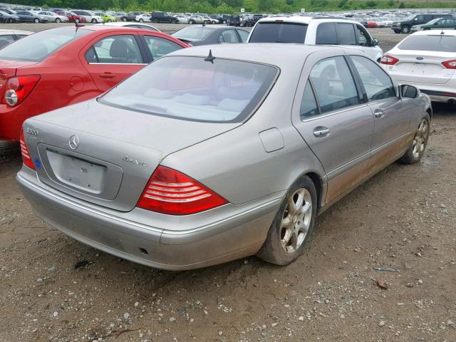 WDBNG84J53A361319 - 2003 MERCEDES-BENZ S 500 4MAT BEIGE photo 4