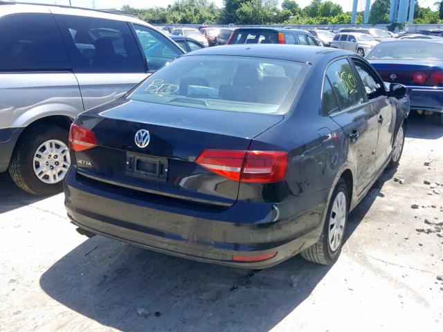 3VW2K7AJ0FM349536 - 2015 VOLKSWAGEN JETTA BASE BLACK photo 4