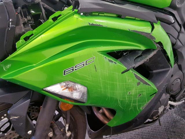 JKAEXEE10EDA16941 - 2014 KAWASAKI EX650 E GREEN photo 12