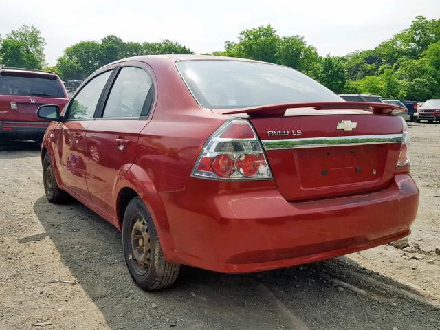 KL1TD56698B066371 - 2008 CHEVROLET AVEO BASE Qırmızı foto 3