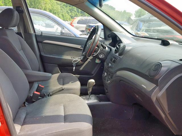 KL1TD56698B066371 - 2008 CHEVROLET AVEO BASE Qırmızı foto 5