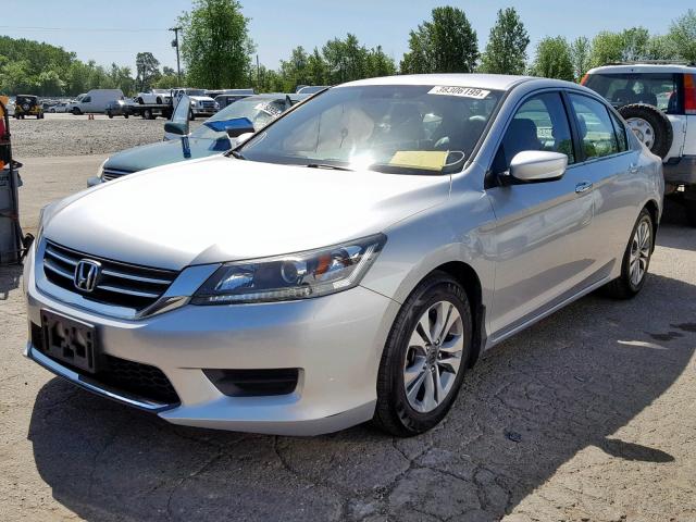 1HGCR2F31EA121851 - 2014 HONDA ACCORD LX SILVER photo 2