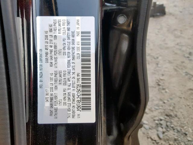 JM3KFABL2H0164728 - 2017 MAZDA CX-5 SPORT BLACK photo 10