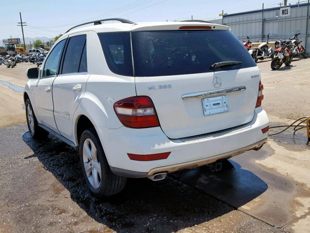 4JGBB2FB6AA595533 - 2010 MERCEDES-BENZ ML 350 BLU WHITE photo 3