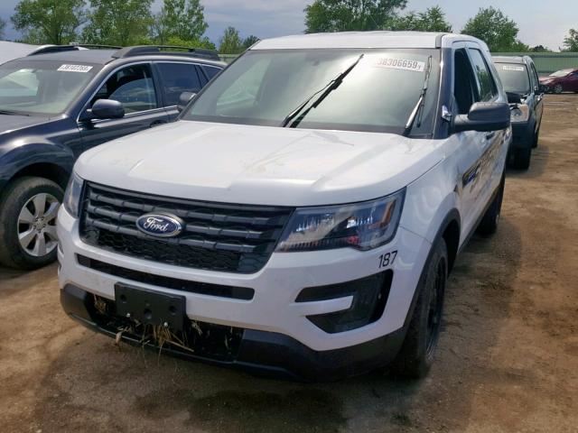 1FM5K8AR7JGB34665 - 2018 FORD EXPLORER P WHITE photo 2