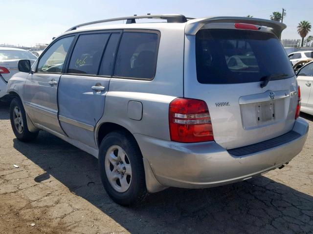 JTEGD21A420032521 - 2002 TOYOTA HIGHLANDER SILVER photo 3