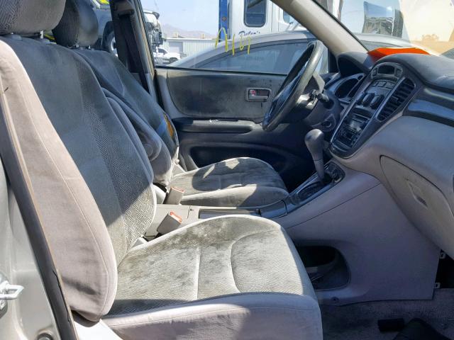 JTEGD21A420032521 - 2002 TOYOTA HIGHLANDER SILVER photo 5