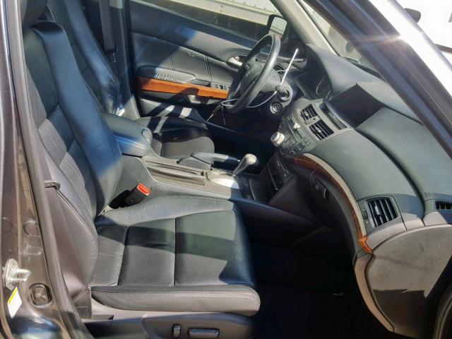 1HGCP3F89BA022889 - 2011 HONDA ACCORD EXL GRAY photo 5