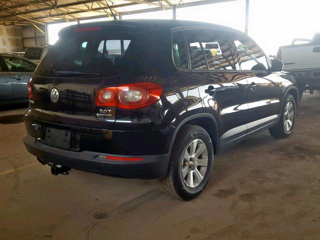 WVGBV7AX0AW536732 - 2010 VOLKSWAGEN TIGUAN SE BLACK photo 4