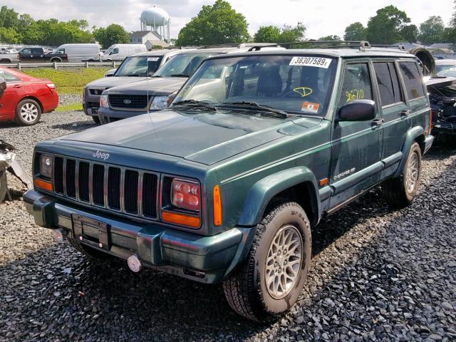 1J4FF78S7XL575397 - 1999 JEEP CHEROKEE L GREEN photo 2