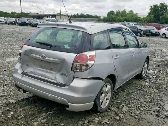 2T1KR32E15C478465 - 2005 TOYOTA MATRIX XR SILVER photo 4