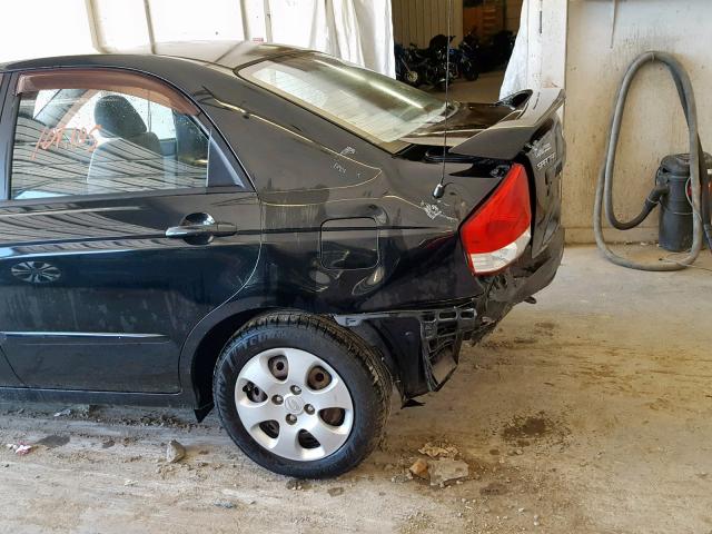 KNAFE221495627049 - 2009 KIA SPECTRA EX BLACK photo 9