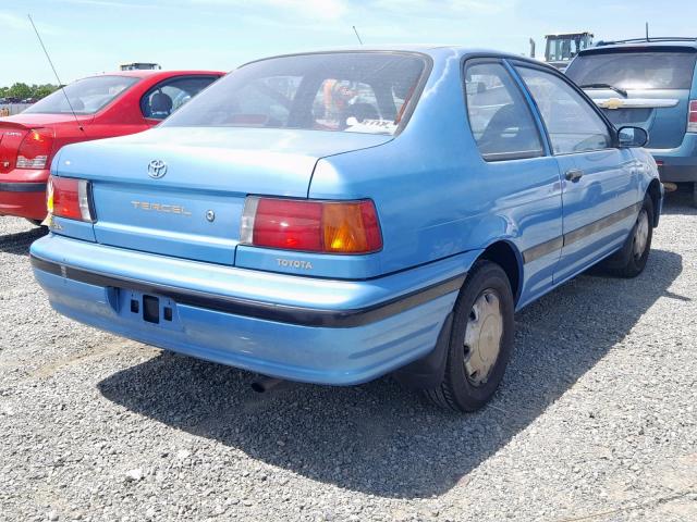 JT2EL43SXP0306790 - 1993 TOYOTA TERCEL DX BLUE photo 4