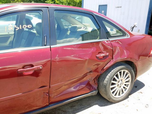 1MEFM42145G601940 - 2005 MERCURY MONTEGO PR ბურგუნდია ფოტო 9