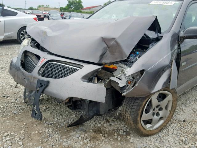 5Y2SM63835Z446213 - 2005 PONTIAC VIBE GRAY photo 9