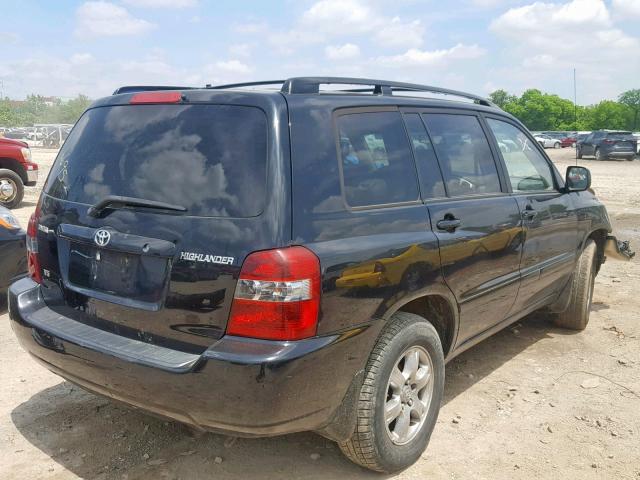 JTEDP21A050066695 - 2005 TOYOTA HIGHLANDER BLACK photo 4