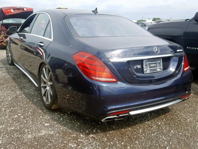 WDDUG7JB9EA038582 - 2014 MERCEDES-BENZ S 63 AMG BLUE photo 3