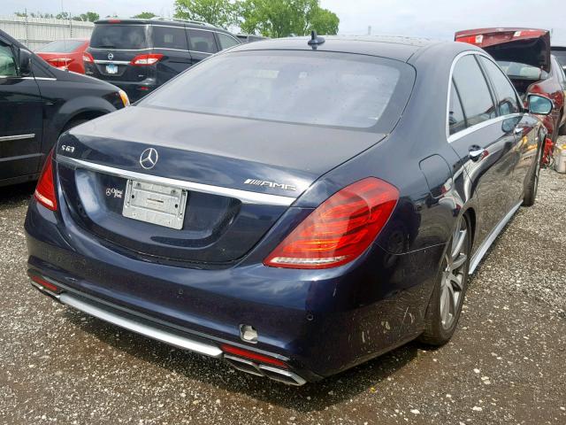 WDDUG7JB9EA038582 - 2014 MERCEDES-BENZ S 63 AMG BLUE photo 4