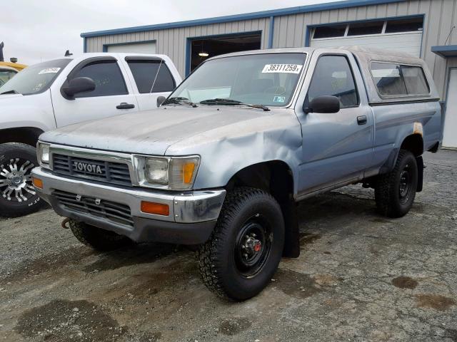 JT4RN01P0L7028820 - 1990 TOYOTA PICKUP 1/2 BLUE photo 2