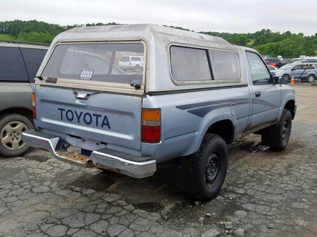 JT4RN01P0L7028820 - 1990 TOYOTA PICKUP 1/2 BLUE photo 4