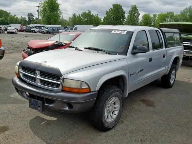 1B7GG2AX21S173879 - 2001 DODGE DAKOTA QUA SILVER photo 2