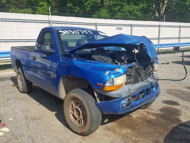 1B7GG26X1YS526227 - 2000 DODGE DAKOTA BLUE photo 1