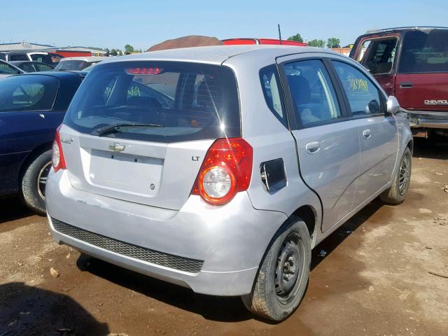 KL1TD66E19B650911 - 2009 CHEVROLET AVEO LS SILVER photo 4