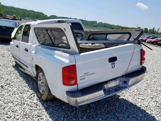 1D7HE48K95S278835 - 2005 DODGE DAKOTA QUA WHITE photo 3